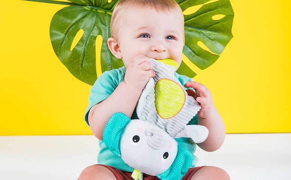 snuggle and teethe soothe baby plush toy teething toy animal plush