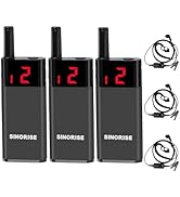 SINORISE Mini Walkie Talkies, Ultra-Compact & Lightweight, Built-in Rechargeable Battery, Comfort...