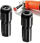 2 Pcs Angle Grinder to Die Grinder Adapter 5/8”-11 Threaded Shaft to 1/4" (6mm) & 1/8" (3mm) Coll...