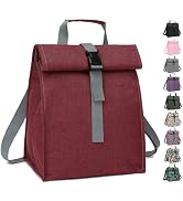 GYEUKHAM Insulated Lunch Bag for Men/Women/Kids, Roll top Reusable Lunch Box with Adjustable Shou...