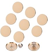 10PCS Gold No Sew Metal Flat Button Women Suit Woolen Coat Button Male Jacket Button
