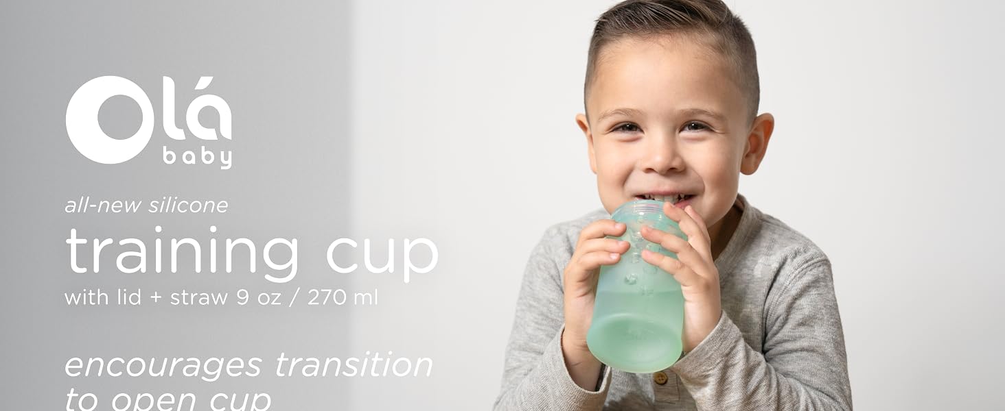 Training Cup with Lid + Straw 9 oz