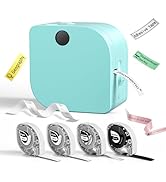 Phomemo Label Maker Machine with 4 Tape, P12 Bluetooth Small Label Makers Ribbon Printer Machine ...