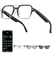 Giwbeiv Smart Glasses for Men & Women, Aviator Bluetooth Glasses 165 Languages Translation with P...