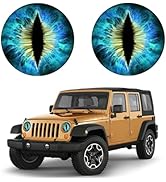 1Pair Beast Eyes Headlight Decals,2025 3D Stereo Eyes Headlight Stickers, Truck Car Body Window B...