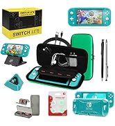 Switch Lite Accessories Bundle, Kit with Carrying Case,TPU Case Cover with Screen Protector,Charg...