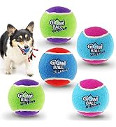 GiGwi Tennis Balls for Dogs, Squeaky Dog Tennis Balls for Exercise, High Bouncy Dog Balls Bright ...