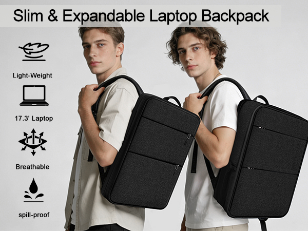 Slim Expandable Laptop Backpack