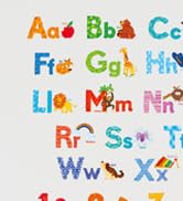 DECOWALL SG3-2316 Alphabet Numbers and Colouring Pencils Wall Stickers Decals Classroom Kids play...