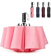 G4Free Umbrella 54 Inch Windproof Large Travel Umbrellas for Rain, Small Compact Reverse Folding ...