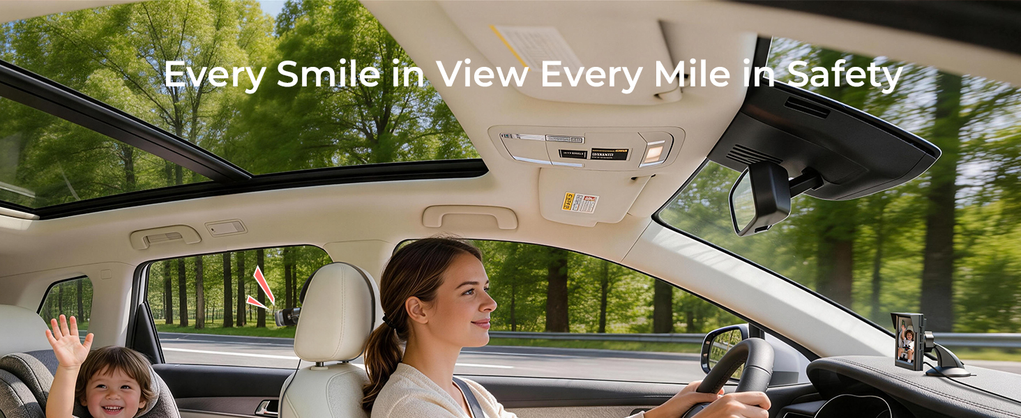 Baby car camera 1080P HD real time rear seat monitoring for safer driving