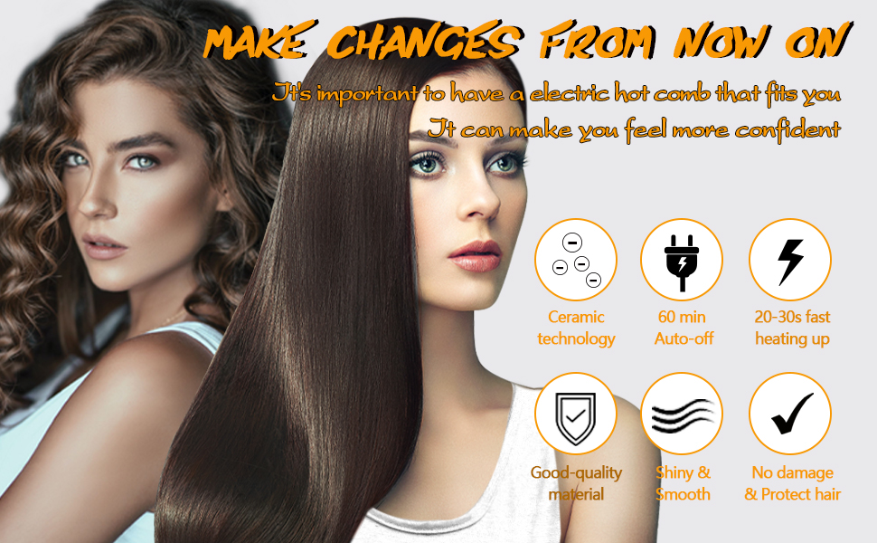 electric hot straightening comb