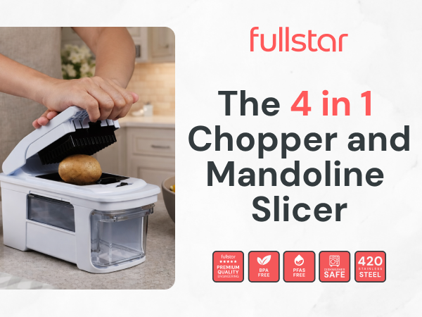 Fullstar Pro XL Chopper and Mandoline Slicer 4 in 1