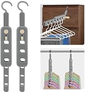 Coopache Folding Clothes Drying Rack Portable for Travel, Space Saving Hangers Plastic for Closet...