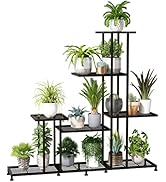 Metal Plant Stand, 5 Tiers Multifunctional Plant Stands for Indoor Plants, Decorative Black Steel...