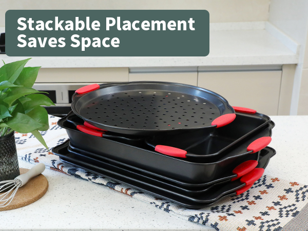 stackable placement saves space-Convenient storage, making the kitchen cleaner and more beautiful