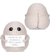 Funny Gifts for Birthday - Crochet Potato Funny Emotional Crocheted Support Potato with Positive ...
