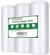 MakMeFre 3 Pack 8"x20'(3Rolls) Vacuum Sealer Bags Rolls for Food,Commercial Grade, BPA Free,Punct...
