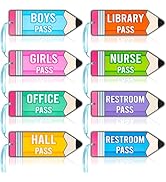 BeYumi Pencil Magnetic Hall Pass - 8Pcs Pencil Magnetic Student Hall Passes Back to School Resuab...