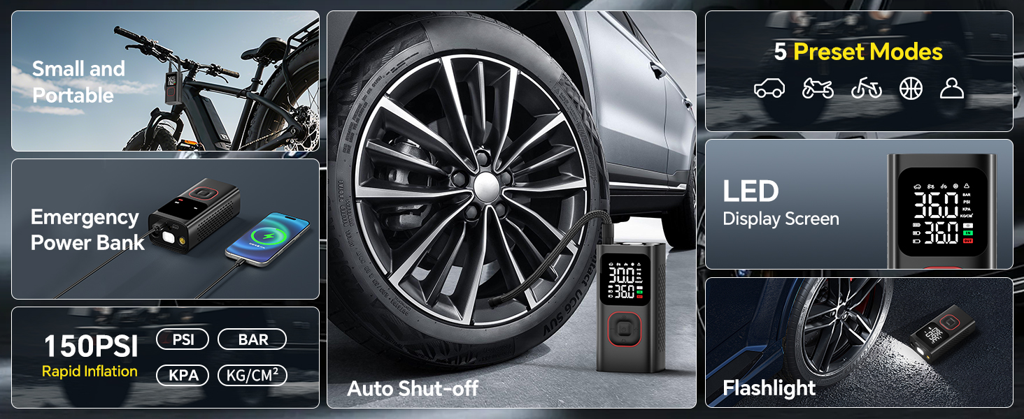 Cordless Air Pump for Car