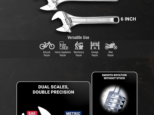 Adjustable Wrench Size 6 inch 8 inch & 10 Inch