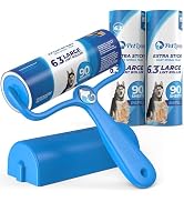 PetLovers 6.3" Large Lint Roller for Pet Hair Extra Sticky 270 Sheets, Ideal for Pet Hair Removal...