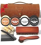 BALORIZ Shoe Polish Kit, 13PCS Leather Shoes Shine Kit for Men with Black Brown Neutral Polish, M...