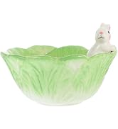 YARNOW Easter Candy Dish Bunny Candy Bowl Cabbage Shaped Salad Bowl Cute Rabbit Bowl for Fruit Sa...