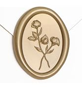 UNIQOOO Wax Seal Stickers - 3D Flower Oval Shape Wedding Invitation Envelope Seal Stickers, 50 Pc...