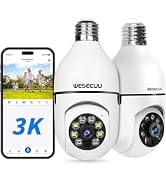 3K Light Bulb Security Camera -5G& 2.4GHz WiFi Security Cameras Wireless Outdoor Motion Detection...