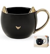 Pinky Up Chloe Ceramic Cat Tea Mug or Cat Coffee Mug - Cat Shaped Mug - Gifts for Cat Lovers - 12...