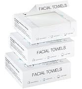 Dorahoney Disposable Face Towels,12"×12" Ultra Soft Disposable Clean Facial Wash Cloth for Sensit...