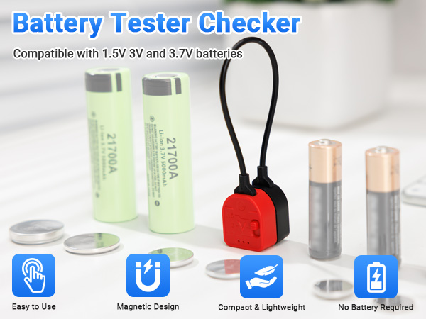 Battery Tester Checker for AA AAA CR2032 LR44 and more batteries