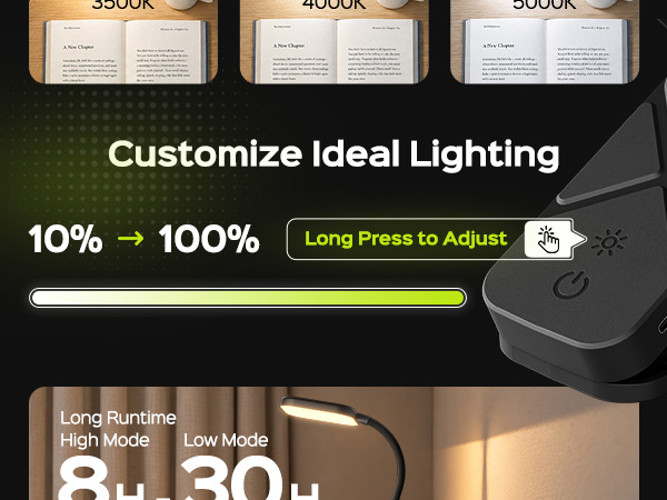 Rechargeable Clip on Light for Bed