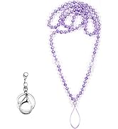 AMUU Lanyard for id Badge Holder Keys Cellphone Women Cell-Phone Strong Neck purple Lanyards meta...