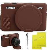 Case for Canon G7 X Mark II Camera, Soft Silicone Protective Case with Improved Down-Open Design,...
