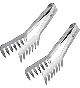 MSY BIGSUNNY 2 Pack Pasta Tong, Stainless Steel Food Tong Serving Tong, Spaghetti Tong