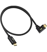 Poyiccot 240W USB C to USB C Cable 2ft, 40Gbps USB C Right Angle Cable, Right Angle USB 4 Cable f...