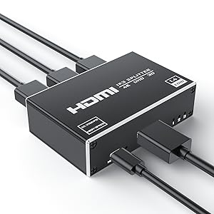 4K 1x3 HDMI Splitter 1 to 3 for 3D 1080P@60Hz, Copy 1 Source to 3 Displays at the Same Time