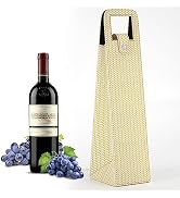 RYDDOY Wine Gift Bag, Reusable Leather Wine Tote Carrier, Single Bottle Champagne Beer Gift Bags ...