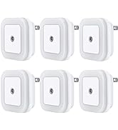 Uigos LED Night Light Lamp with Smart Sensor Dusk to Dawn Sensor, Daylight White, 0.5W Plug-in, 6...