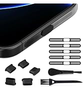 5 PCS USB C Port Cover for iPhone 16 Pro/Pro Max/15 Pro Max Speaker Mesh Protector Dust Cover wit...