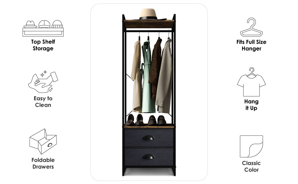 Top shelf storage easy to clean foldable drawers mounts to wall hang it up tie die fabric