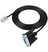 Halokny DB9Pin RS232 Female to RJ11 RJ12 6P6C LAN Network Serial Console Cable 6FT, for Sevo Driv...