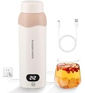 YOIDOO Travel Electric Tea Kettle 316 Stainless Steel, Small Portable Hot Water Kettle with 6 Tem...