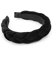 DRESHOW Braided Headbands for Women Velvet Hair Hoop Elastic Criss Cross Hair Bands Accessories