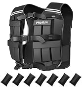 PROIRON Adjustable Weighted Vest 22LB/44LB,1LB/2LB Increment,Fully Adjustable Weight Vest for Men...