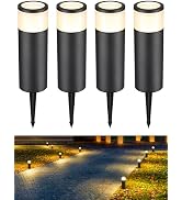 LEONLITE 4-Pack Low Voltage Bollard Pathway Lights, 5W 400LM, 3000K | 12V-24V AC/DC, IP65 Waterpr...