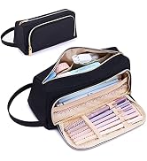 Large Capacity Pencil Case Trapezoid Large Storage Pencil Pouch for School Student, 9 Zipper Comp...