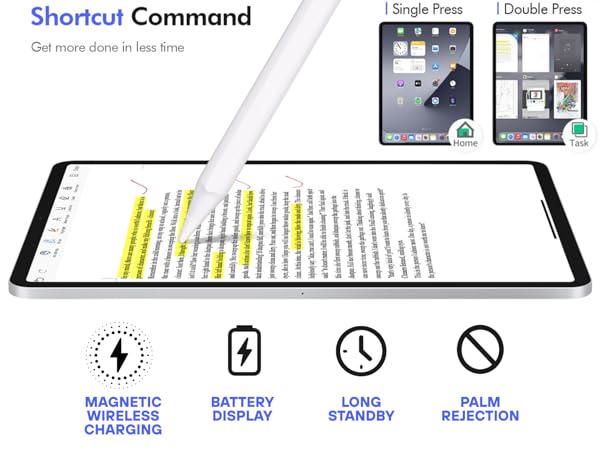 stylus for ipad iphone pen stylist charging pad air 2 pencil Bluetooth palm rejection magnet
